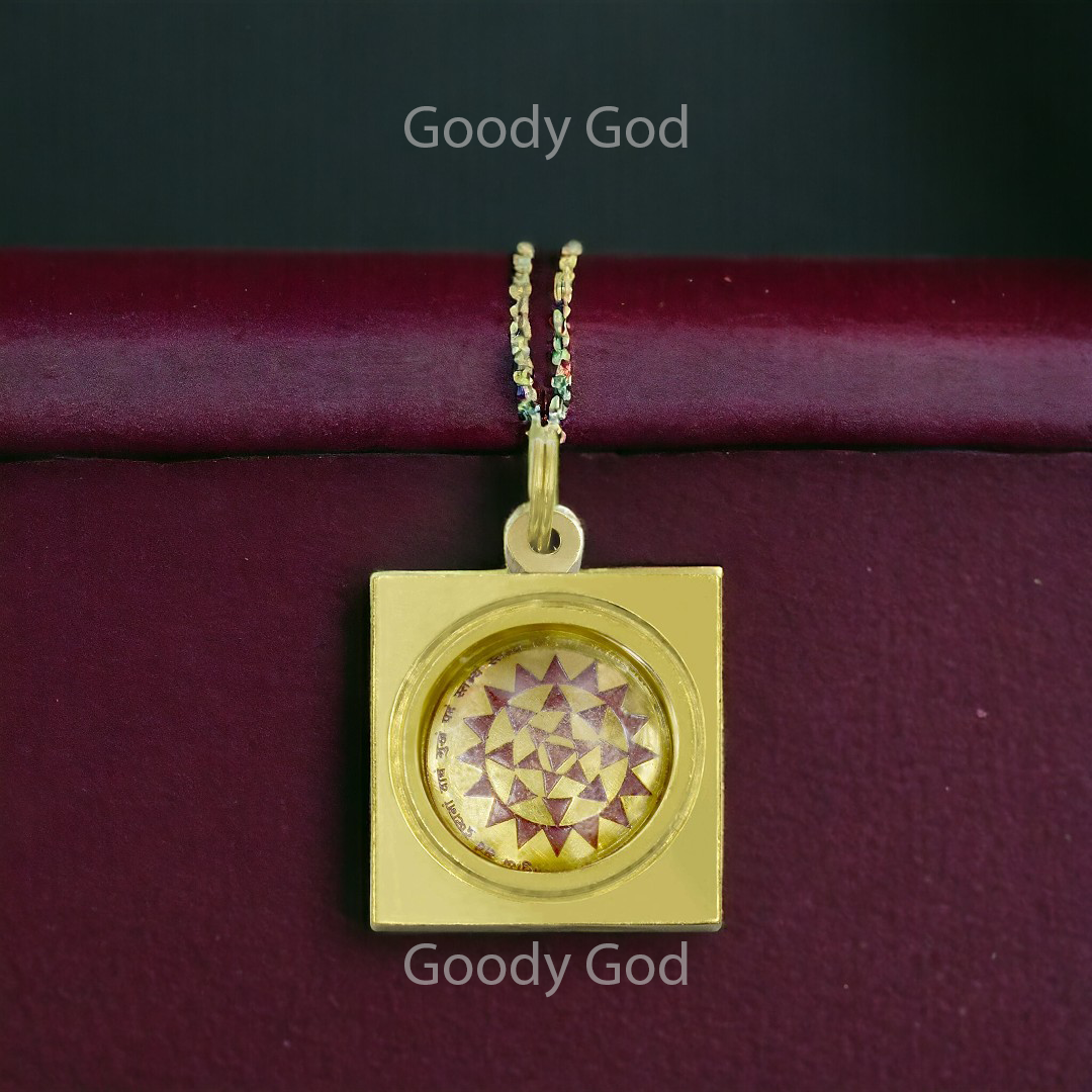 Goodygod Baglamukhi Yantra Locket/Pendant (Square)