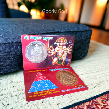 Goodygod Shree Panchmukhi Hanuman Coin Card