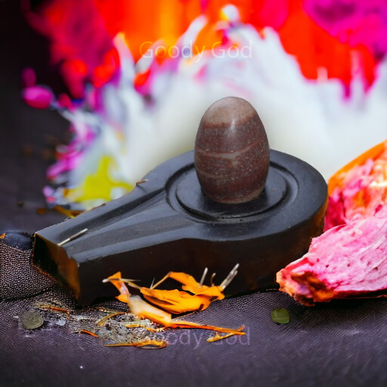 Goodygod Narmadeshwar Shivling With Stone Base